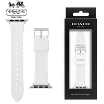 COACH コーチ Apple Watch アップルウォッチ 14700050 バンド ベルト シリコン ラバー ホワイト Cマーク ロゴ シグネチャー 38mm 40mm 41mm_画像1