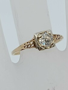  antique jewelry diamond ring 14K diamond diameter 4.6mm