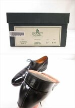 美品 【クロケット&ジョーンズ CROCKETT&JONES】 CLIPSTON キャップトゥ 内羽根 ドレスシューズ 靴 (メンズ) size6.5D 黒 ■30MZA5428■_画像10