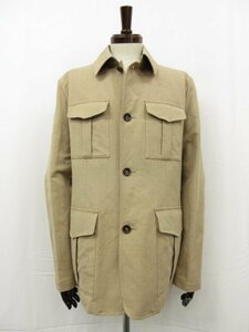 定価115.500円 未使用【モンテドーロ MONTEDORO】63M074 M9369 410 リネン混 M65風 ブルゾン ジャケット(メンズ)48 茶系 伊製■17SLJ0368■