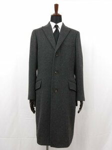 超美品【チェルッティ1881 CERRUTI1881】C180127050 カシミア混 肉厚 チェスターコート (メンズ) size48 グレー■17MW3106■