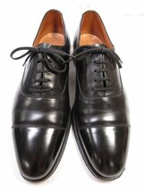 美品 【クロケット&ジョーンズ CROCKETT&JONES】 CLIPSTON キャップトゥ 内羽根 ドレスシューズ 靴 (メンズ) size6.5D 黒 ■30MZA5428■_画像2