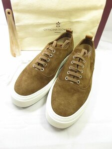 定価63.800円 未使用【OFFICINA SLOWEAR スローウエア】 130206 SW442 640 スエード スニーカー ローカット 靴 (メンズ) 40 茶■30SLZ101■