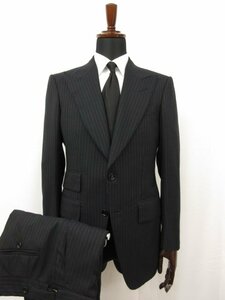  super-beauty goods [ Tom Ford TOM FORD] Atticus silk .2 button suit ( men's ) size7-46C navy series stripe Italy made #27HR3661