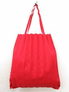  almost unused [mi- Issey Miyake me ISSEY MIYAKE] pleat tote bag MI83AG801 ( lady's ) red #5LG2866#