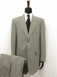 超美品 【ピエールカルダン pierre cardin】 シングル2ボタン スーツ (メンズ) sizeAB7 ライトグレー系 ストライプ柄 ■28RMS8778■