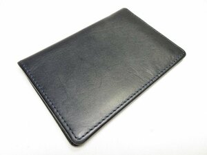  super-beauty goods [ Whitehouse Cox Whitehouse Cox] HORSE HAIDE DERBY COLLECTION card-case card-case ( men's ) dark blue × tea #7LE3691#