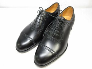 未使用品 【エドワードグリーン EDWARD GREEN】 デッドストック 筆記体ロゴ カンタベリー シューズ (メンズ) size7F202 黒 ■30MZA5376■