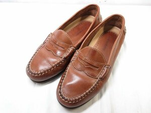 美品 【Johnston&Murphy ジョンストン&マーフィー】 レザー コインローファー スリッポン 靴(メンズ) size8.5W ブラウン系 ■30MZA5364■