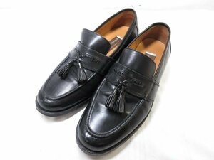 美品 【Johnston&Murphy ジョンストン&マーフィー】タッセルローファー スリッポン Uチップ 靴(メンズ) size8.5 ブラック ■30MZA5362■