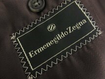 美品【Ermenegildo Zegna エルメネジルドゼニア】カシミア混 マキシ丈 ヘリンボーン柄チェスターコート (メンズ)52 グレー系■17MW3104■_画像5