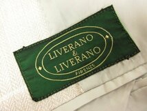 超美品【LIVERANO & LIVERANO リベラーノ&リベラーノ】麻100％ 3ボタン ヘリンボーン×格子柄ジャケット(メンズ)44 茶系 伊製■17HR3612■_画像5