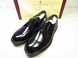 定価80.000円 未使用【OFFICINA SLOWEAR スローウエア】 13AC85 SW217 990 レザー ダービー シューズ 靴 (メンズ) size41 黒 ■30SLZ047■