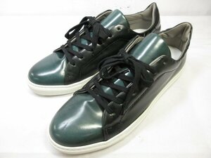 未使用 【pdo パントフォラドーロ Pantofola d'Oro】 レザー ローカットスニーカー シューズ 靴 (メンズ) size43 グリーン系 ■15MZA5450■