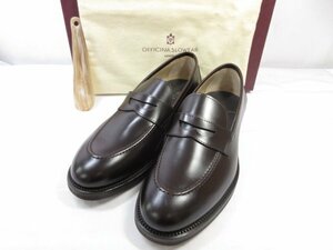 定価72.600円 未使用【OFFICINA SLOWEAR スローウエア】 130205 SW456 620 コインローファー スリッポン 靴 (メンズ) 43 濃茶 ■30SLZ162■