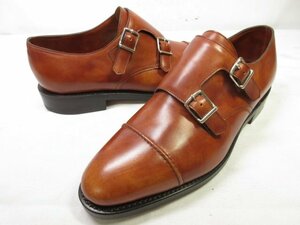 未使用品 【ジョンロブ JOHNLOBB】 ウィリアム2 ミュージアムカーフ Wモンクストラップシューズ (メンズ) 6E9795 チェスナット ■30MZA5527