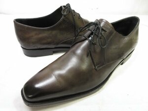 超美品 【ベルルッティ Berluti】 レザー デムジュール カリグラフィー 外羽根 パティーヌ 靴 (メンズ) size7.5 ブラウン系 ■30MZA5539■