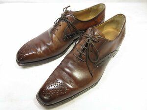 美品 【ベルルッティ Berluti】 レザー ブローキング メダリオン 内羽根 ドレスシューズ 紳士靴 (メンズ) size7 ブラウン系■30MZA5541■