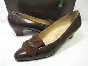 [ Ginza yo shino yaGINZA YOSHINOYA] pumps heel po Inte dotu women's shoes ( lady's ) size23 brown group #30LZ4521#