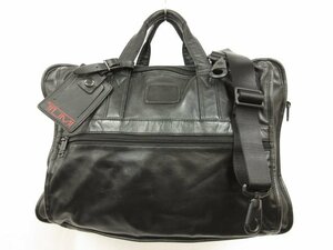 【トゥミ TUMI】 906D3 ALPHA ナパレザー エクスパンダブル ブリーフケース 2WAYショルダーバッグ (メンズ) ブラック ■5MG2607■