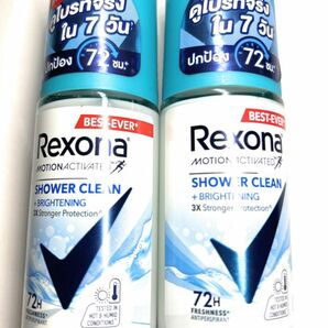 新品未使用 レクソナ Rexona 制汗 デオドラント クリーンシャワーｘ2本 制汗ロールオン 脇汗 ワキガ 多汗 夏場 送料込