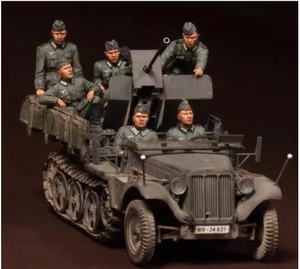 WW2 ミリタリー 兵士 6体 1/35スケール ミニチュア 戦車 外国兵 大戦 ジオラマ 未塗装 未組み立て キット レジン 樹脂模型 車なし H288