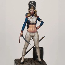 約70ｍｍ ■ 1/24 ワルシャワ インペリアルガード 女性 兵士 警備 ■ 未塗装 未組み立て 樹脂 レジン 模型 フィギュア 1/24 H282_画像1