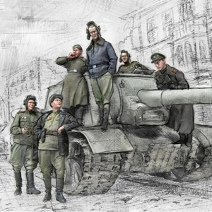 WW2 ミリタリー 兵士 6体 1/35スケール ミニチュア ロシア軍 外国兵 ジオラマ 未塗装 未組み立て フィギュア キット レジン 樹脂模型 H466