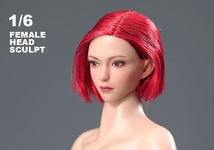 価格改定 交換 ヘッド アクションフィギュア 専用 1/6 女性 赤髪 ショートヘア 外国人 PVC ロングヘア レインボーヘッド 12inc 汎用 G788_画像3