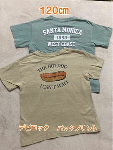 【devirock デビロック】120㎝　バックプリント　半袖 Tシャツ　2枚セット　キッズ