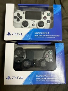 2個セット 新品未開封 PS4 PlayStation4 ワイヤレスコントローラー DUALSHOCK4 ジェット・ブラック ホワイト CUH-ZCT2J デュアルショック 