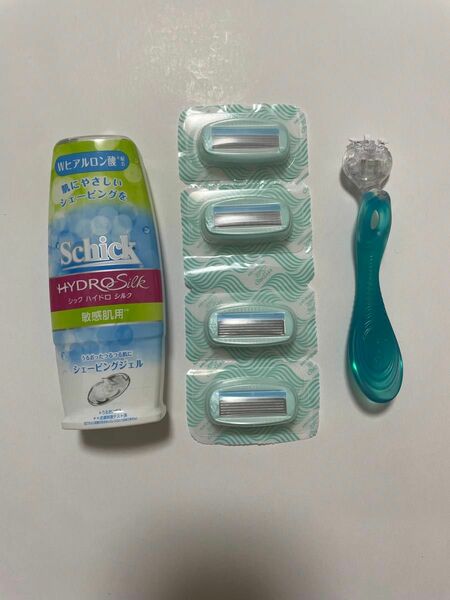 Schick ハイドロシルク 敏感肌用 ホルダー 替刃 シェービングジェル セット 女性用 カミソリ 剃刀 