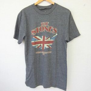 アメリカ古着 BRAUADO ブラバド メンズM グレー◆THE STONES ザ ストーンズ 半袖 バンド プリント Tシャツ/A10 517-13