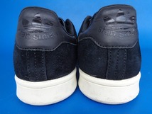 13773■美品 17年製 adidas stansmith アディダス スタンスミス 黒 ブラック スエード 顔つき 27.5 BZ0485_画像5