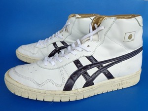 13808■美品 ASICS JAPAN L FABRE TBF707 アシックス ジャパン ファブレ 白 紺 28 日本製 バッシュ 希少 三井寿