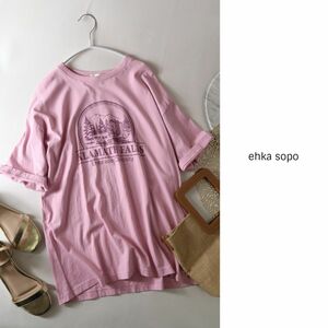 SM2 ehka sopo サマンサモスモス エヘカソポ☆洗える コットン100％ 風景プリントTシャツ フリーサイズ☆C-K 1691