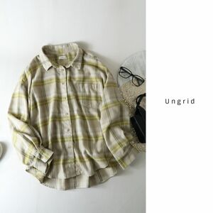 アングリッド Ungrid☆洗える オーバーサイズ チェックシャツ MSサイズ☆A-O 0899