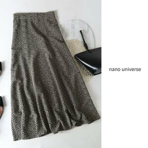 1.3万☆ナノ ユニバース nano universe☆Iラインフレアースカート 36サイズ 日本製☆M-S 1533