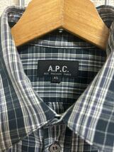 ［A.P.C.］アーペーセー　長袖シャツ チェック　XS Y3026_画像3