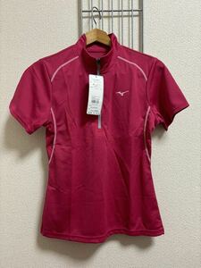  новый товар ( с биркой )[MIZUNO] Mizuno спорт одежда короткий рукав женский малиновый L Y3115