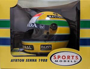 S.P.O.R.T.S . MODELS AYRTON SENNA アイルトン・セナ 1988 1/2 レプリカヘルメット