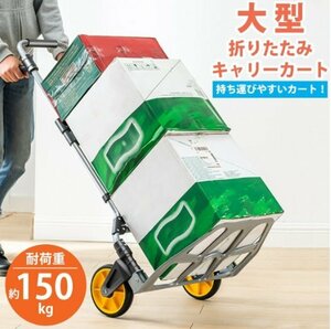  carry cart folding type hand truck hand Carry robust quiet sound withstand load 150kg large tire height adjustment steel CC-04