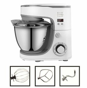  stand mixer 5L high capacity 3 kind with attachment . low noise 6 -step speed adjustment timing function home use business use ... mixer electric confection 