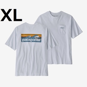 新品 37655 XL 白 ボードショーツ ロゴ ポケット Tシャツ パタゴニア