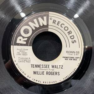 【EP】Willie Rogers - Tennessee Waltz / Wake Up 1971年USオリジナル Promo Ronn Records RONN-58 