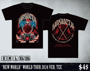 【新品】BABYMETAL BABYKLOK TOUR 2024 限定グッズ NEW WORLD TEE Lサイズ / Tシャツ 海外 北米 アメリカ ワールドツアー ベビメタ