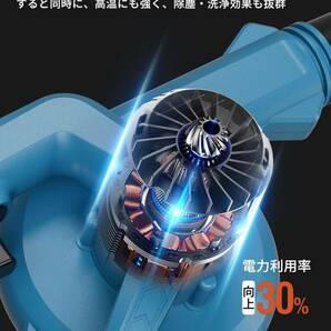 1円 充電式 集塵機 ブロワー21V 多点セット マキタ18Vバッテリー 併用 送風機 洗車 エアダスタ空気収じん機 一台多役 21vバッテリー1個付きの画像6