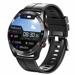 [1 jpy ~ the first period sapo] smart watch Bluetooth telephone call high resolution ECG PPG heart electro- map sport calorie heart . blood pressure . number sleeping health control Raver BK