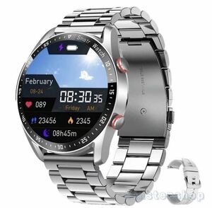 [1 jpy ~ the first period sapo] smart watch Bluetooth telephone call high resolution ECG PPG heart electro- map sport calorie heart . blood pressure . number sleeping arrival health control silver 