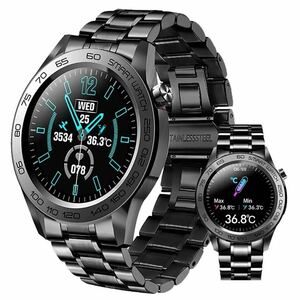 [1 jpy ~ the first period sapo] smart watch action amount total body temperature heart rate meter hemadynamometer sport GPS arrival SNS stainless steel . number weather .. sleeping waterproof running 